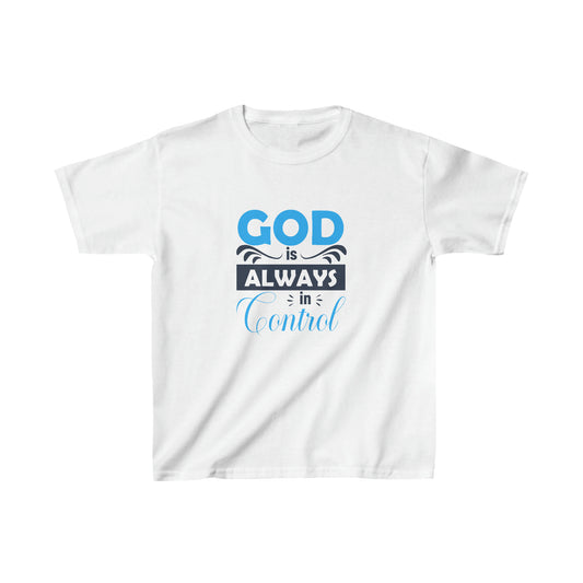 God Is Always In Control Youth Christian T-Shirt Printify
