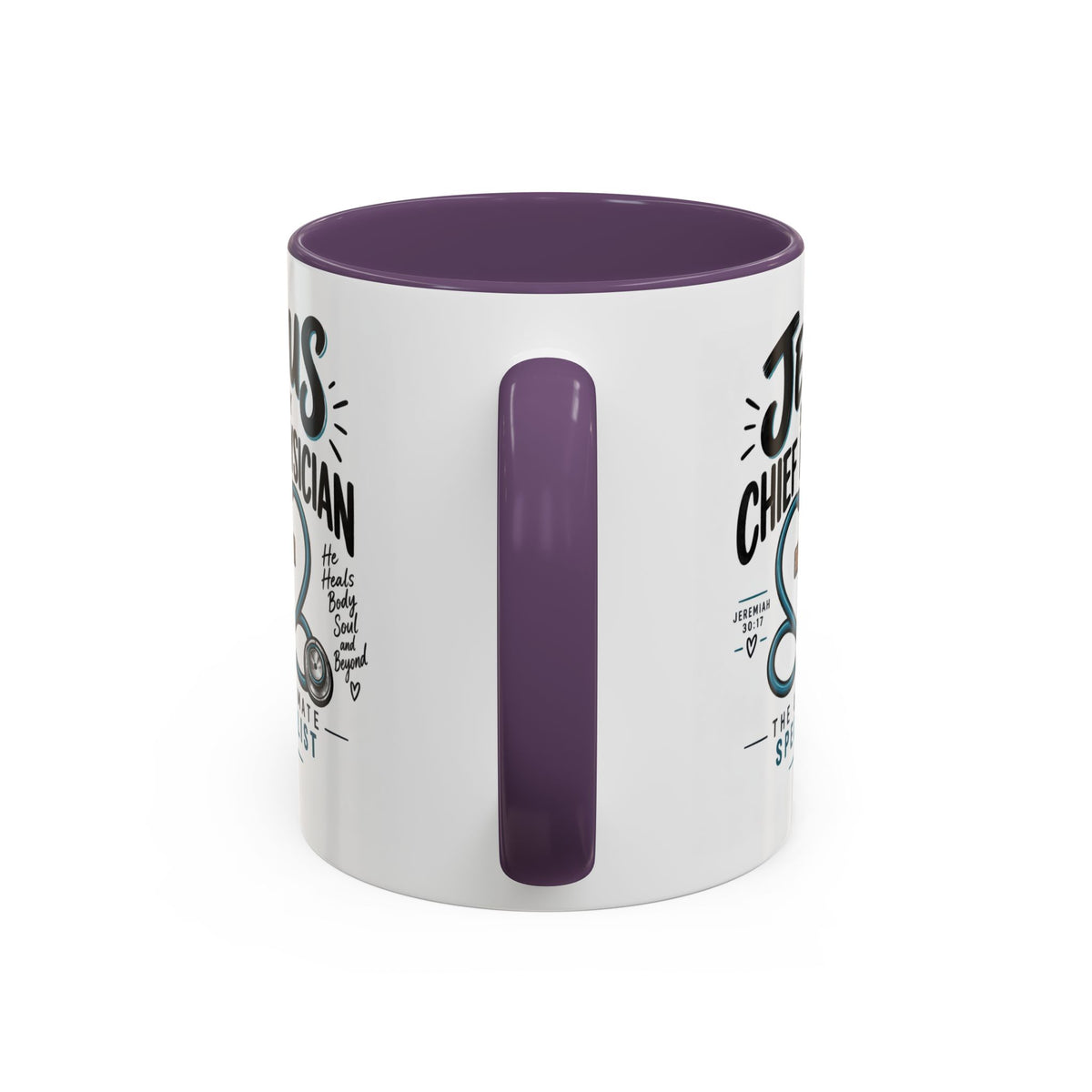 Jesus Is My Chief Physician Accent Coffee Mug – Christian Faith Medical Gift