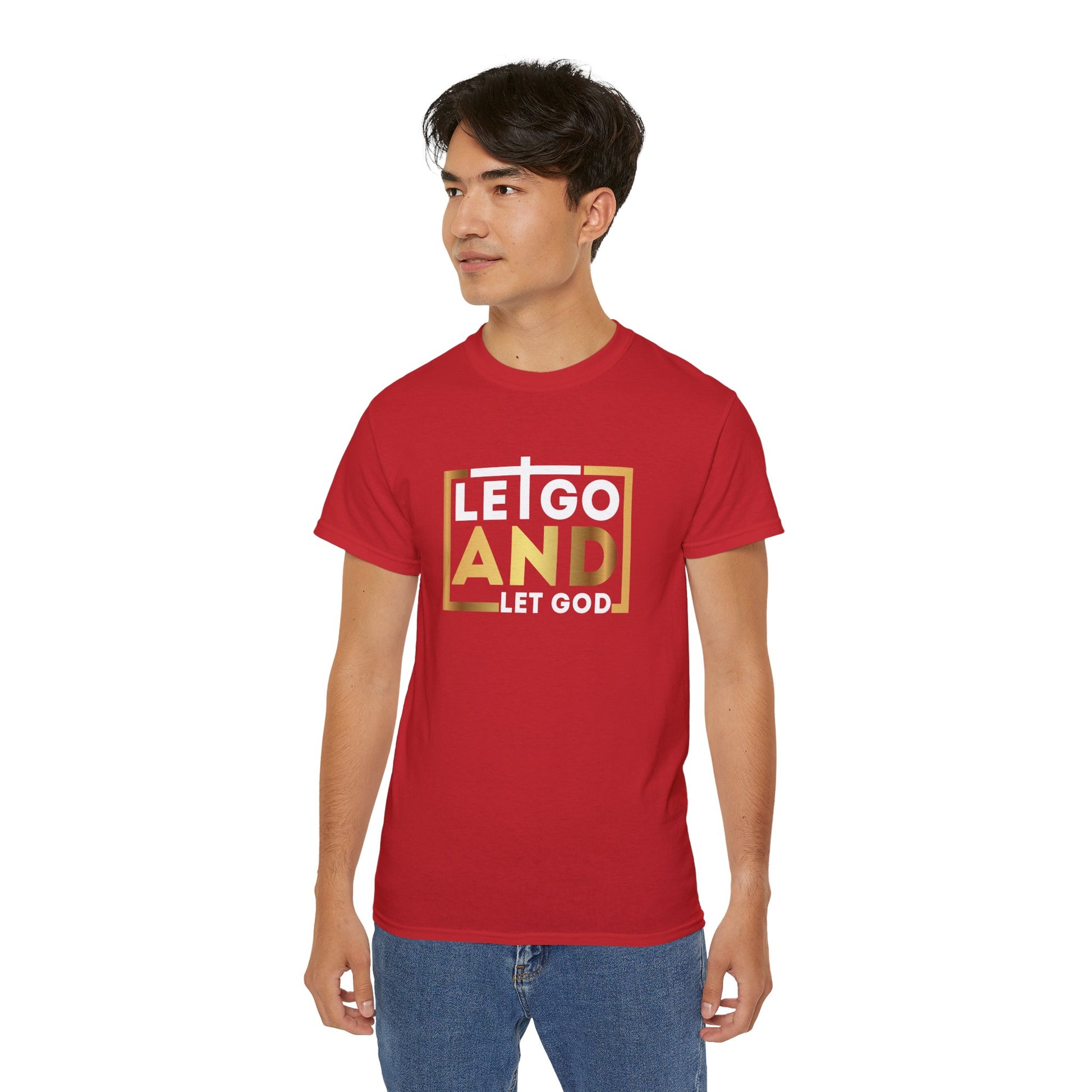 Let Go And Let God Unisex Christian Ultra Cotton Tee Printify