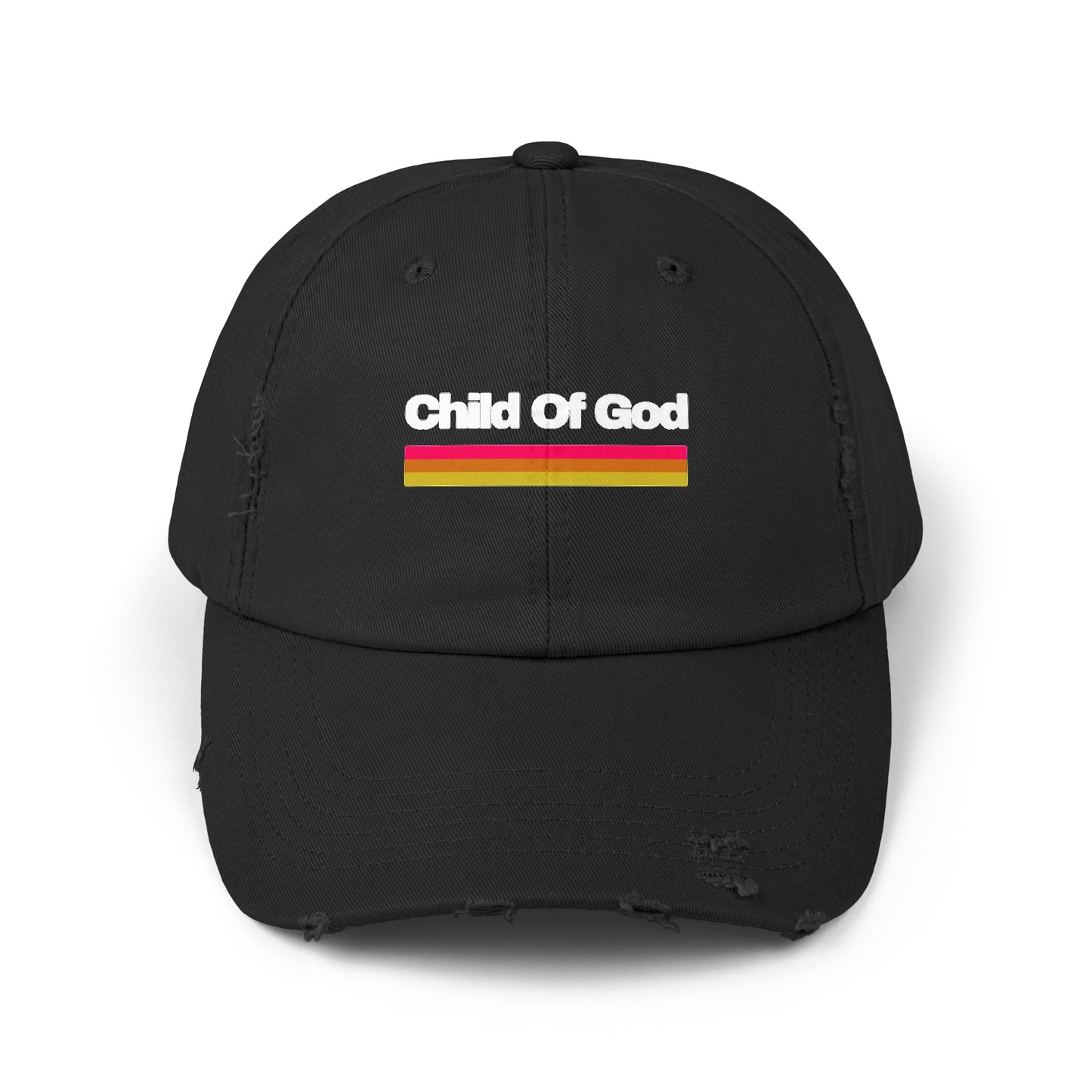 Child Of God Unisex Christian Distressed Hat Printify