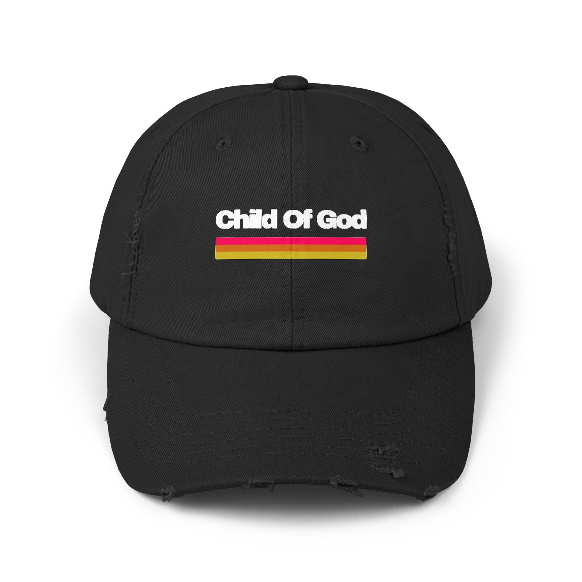 Child Of God Unisex Christian Distressed Hat Printify