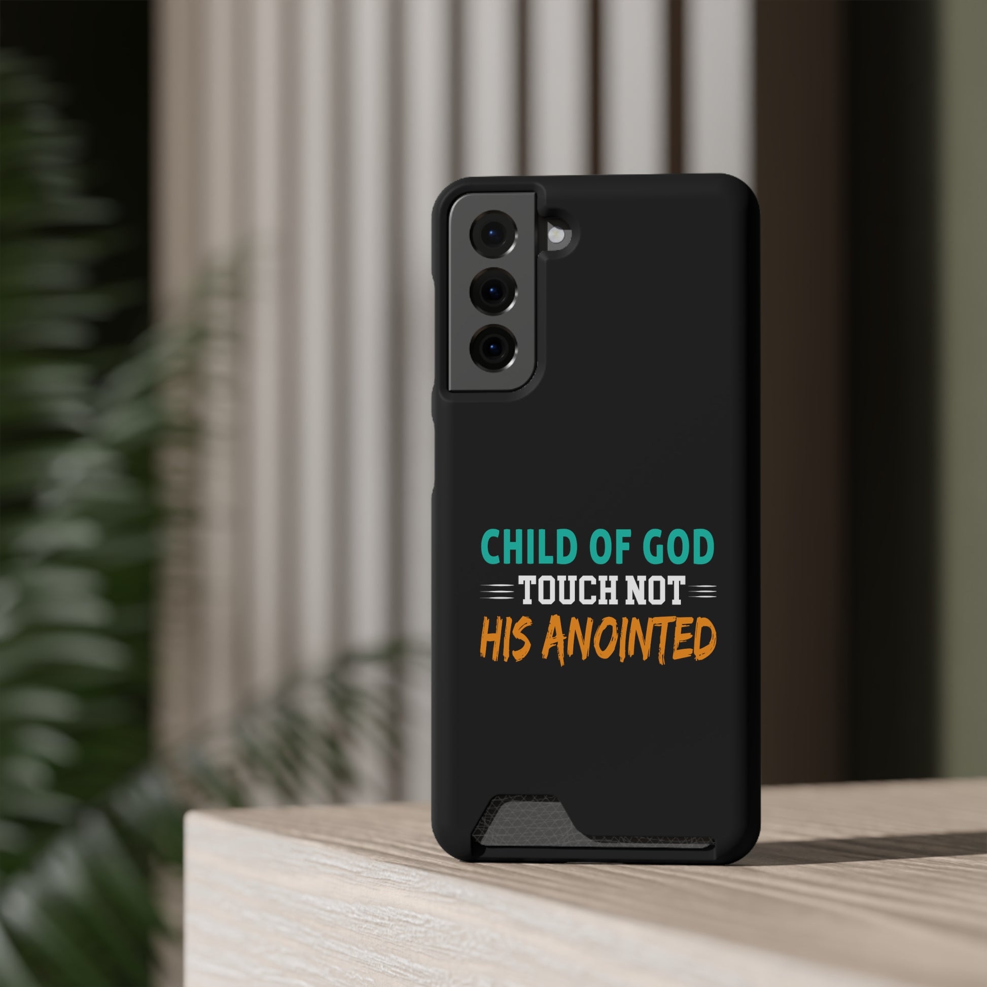 Child Of God Touch Not His Anointed Christian Phone Case With Card Holder Printify