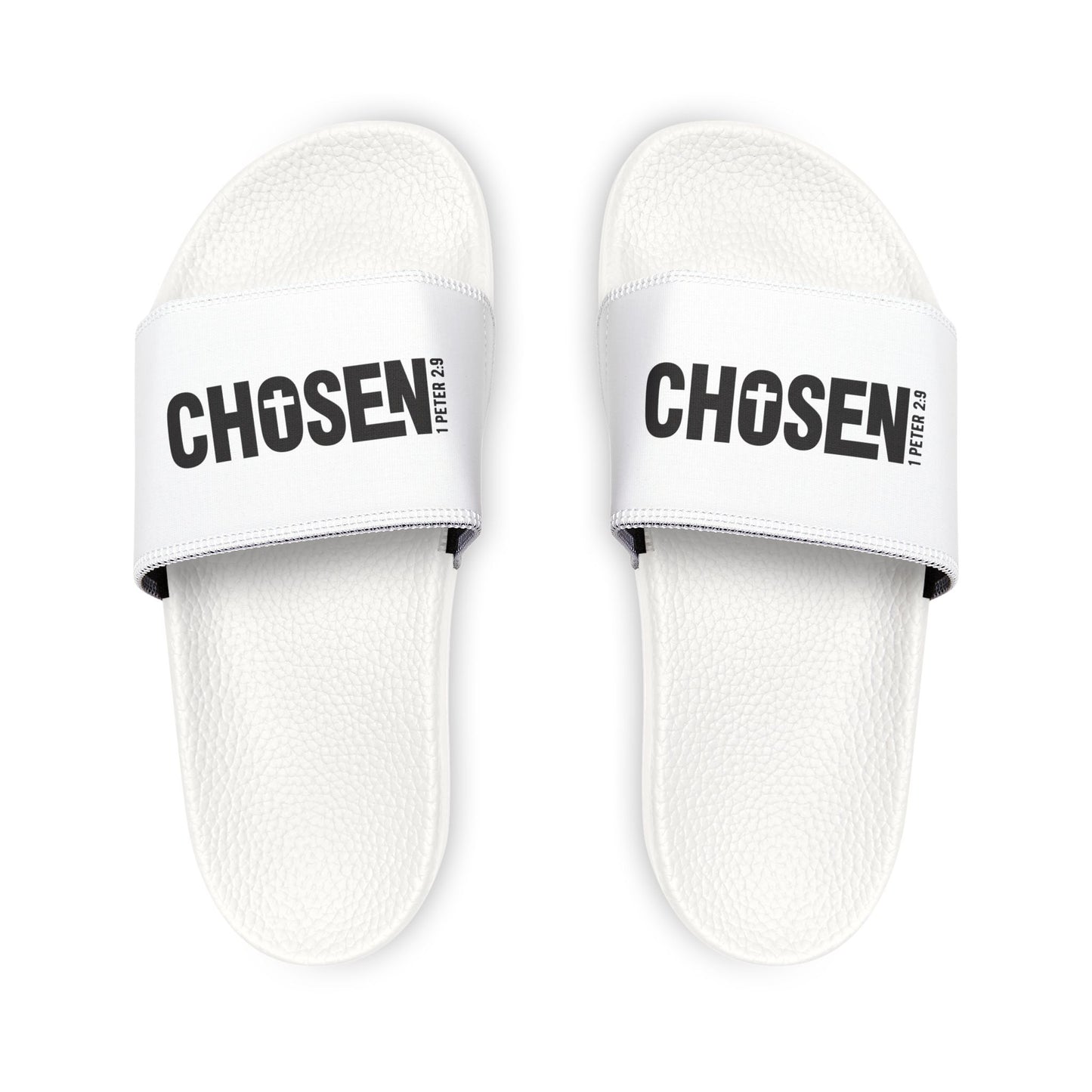 Youth Sandals with 'Chosen' Design, Comfortable Slip - Ons for Kids, Summer Footwear, Beach Sandals, Holiday Gift Ideas, Casual Wear - ClaimedbyGodDesigns
