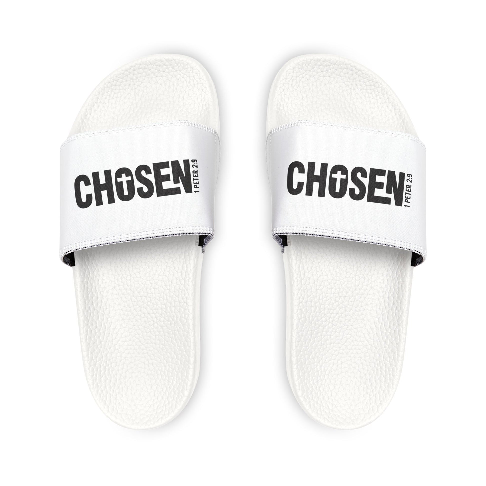 Youth Sandals with 'Chosen' Design, Comfortable Slip - Ons for Kids, Summer Footwear, Beach Sandals, Holiday Gift Ideas, Casual Wear - ClaimedbyGodDesigns