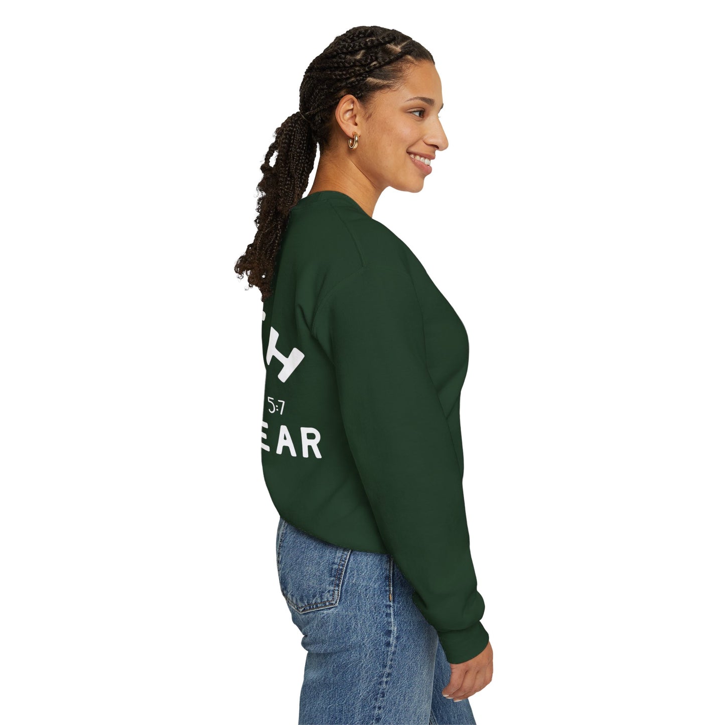 Faith Over Fear 3 Crosses  Unisex Heavy Blend™ Crewneck Christian Sweatshirt