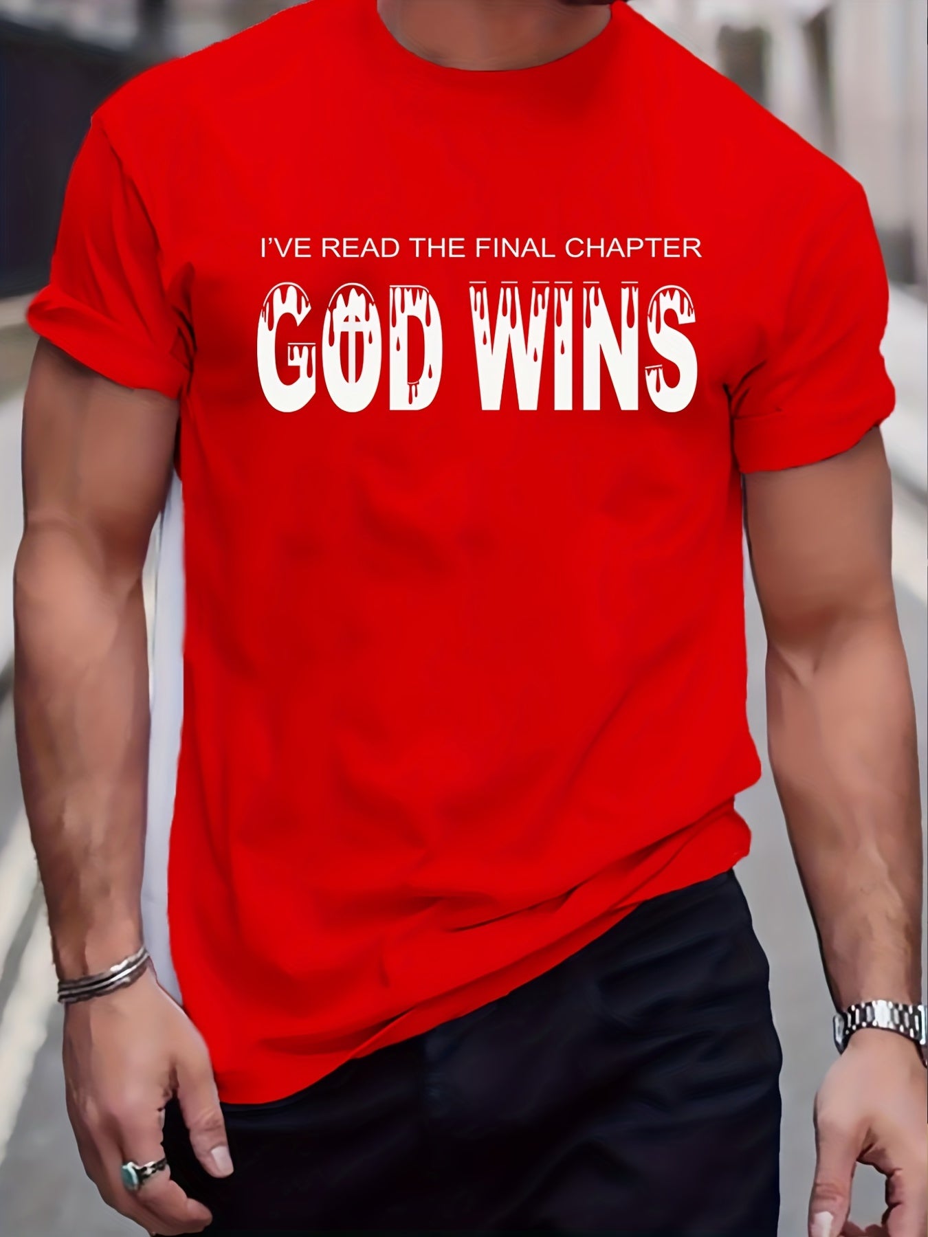 God Wins Men's Christian T-shirt claimedbygoddesigns