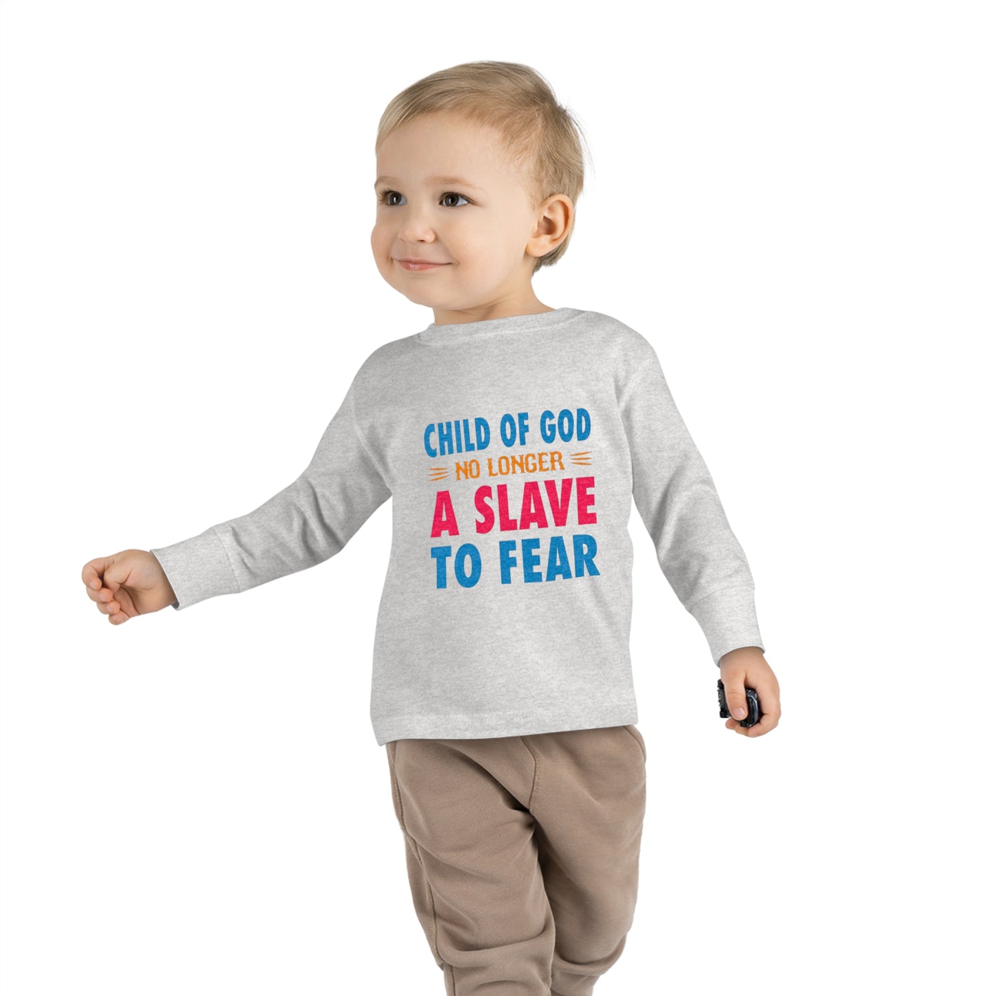 Child Of God No Longer A Slave To Fear Toddler Christian Sweatshirt Printify