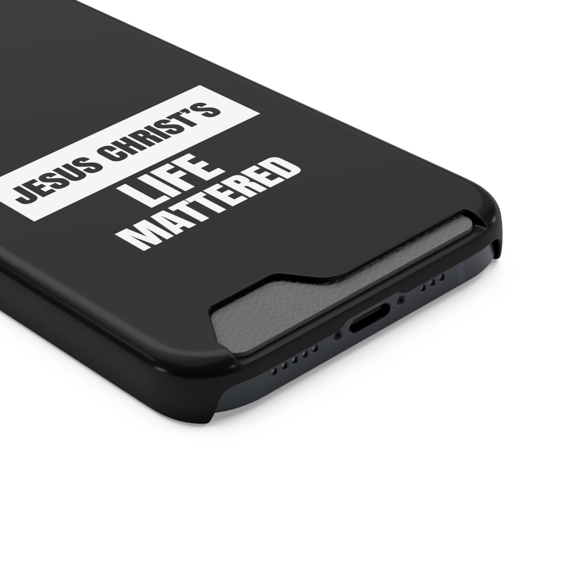 Jesus Christ's Life Mattered Phone Case With Card Holder Printify