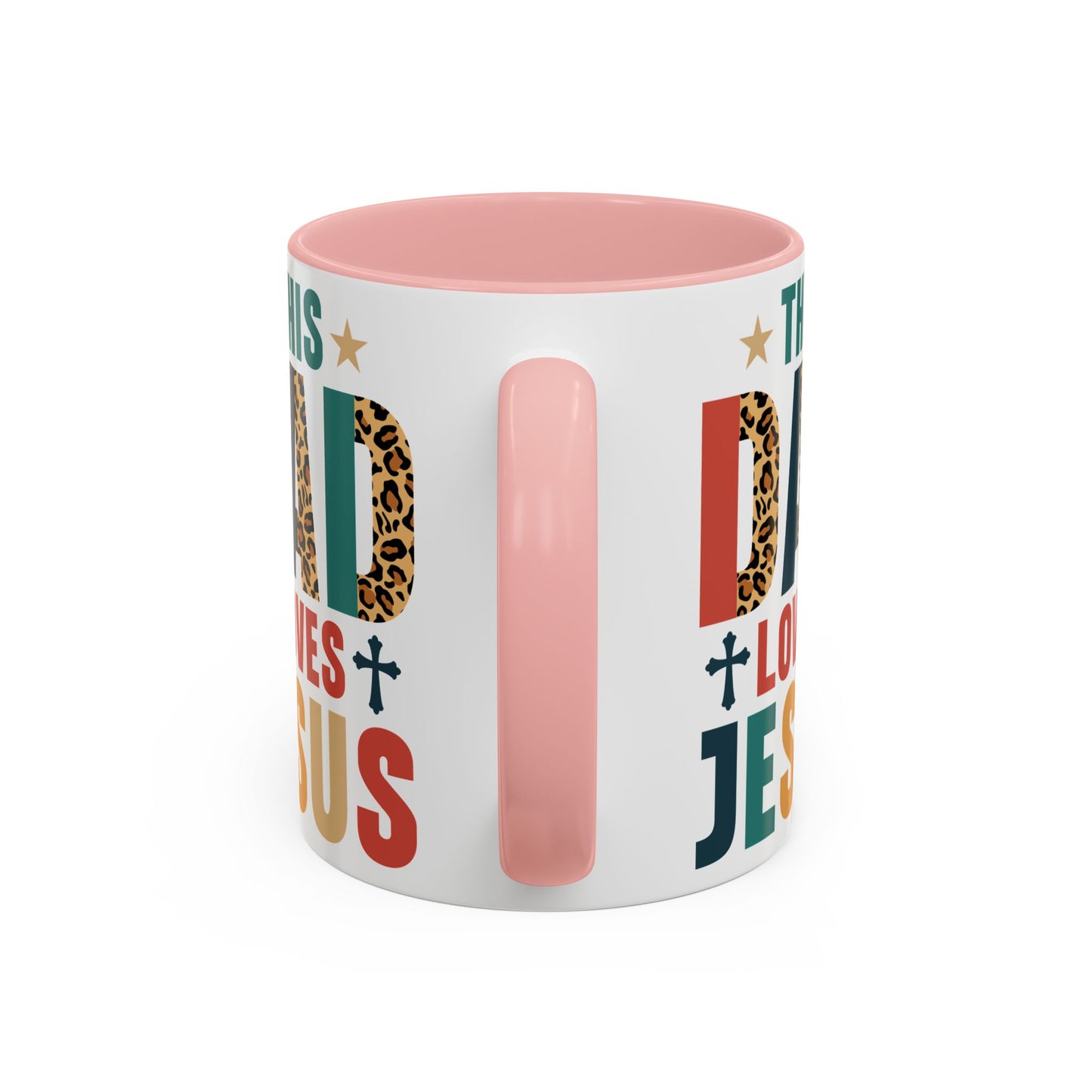 This Dad Loves Him Accent Coffee Mug - Perfect Gift for Father's Day and Christian Dads