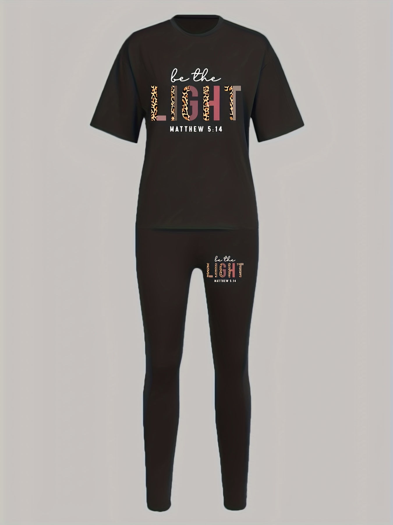 Matthew 5:14 Be The Light Women's Christian Casual Outfit claimedbygoddesigns
