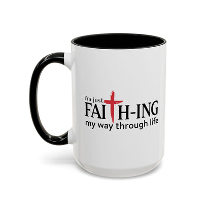 Faith-Inspired Coffee Accent Mug - Motivational Drinkware for Daily Inspiration