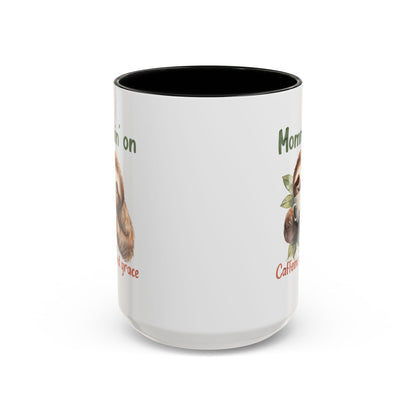 Sloth Mom Coffee Accent Mug - 'Mommin' on Caffeine and Grace' - Cute Gift for Christian Moms