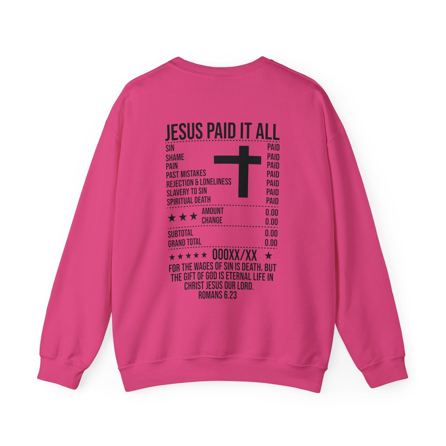 Paid In Full Jesus Paid It All Unisex Heavy Blend™ Crewneck Christian Sweatshirt