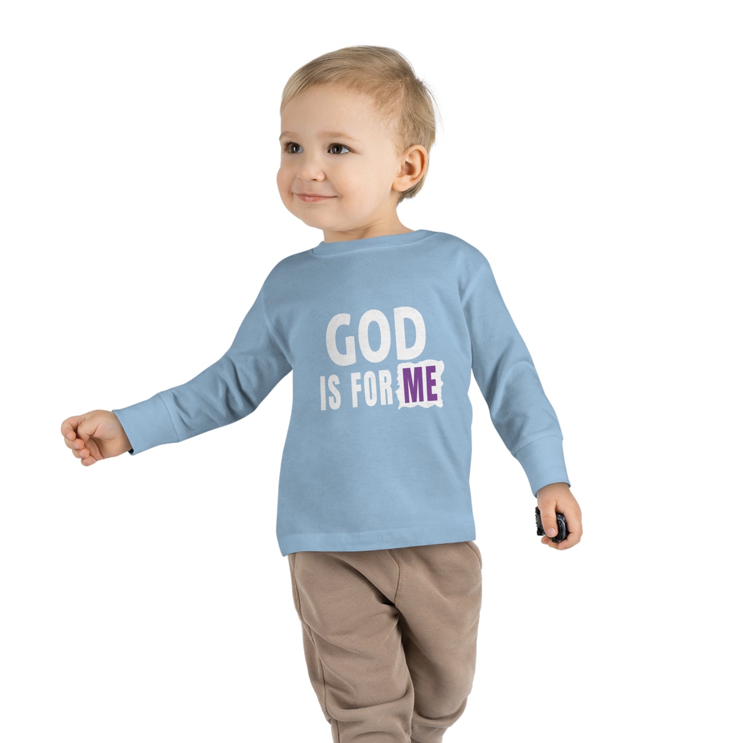 God Is For Me Toddler Christian Sweatshirt Printify