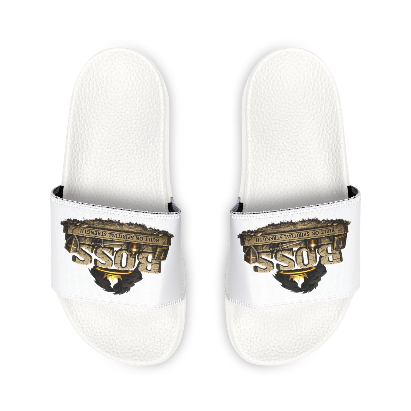 Slides — "BOSS" Logo Removable-Strap Men's Christian Sandals