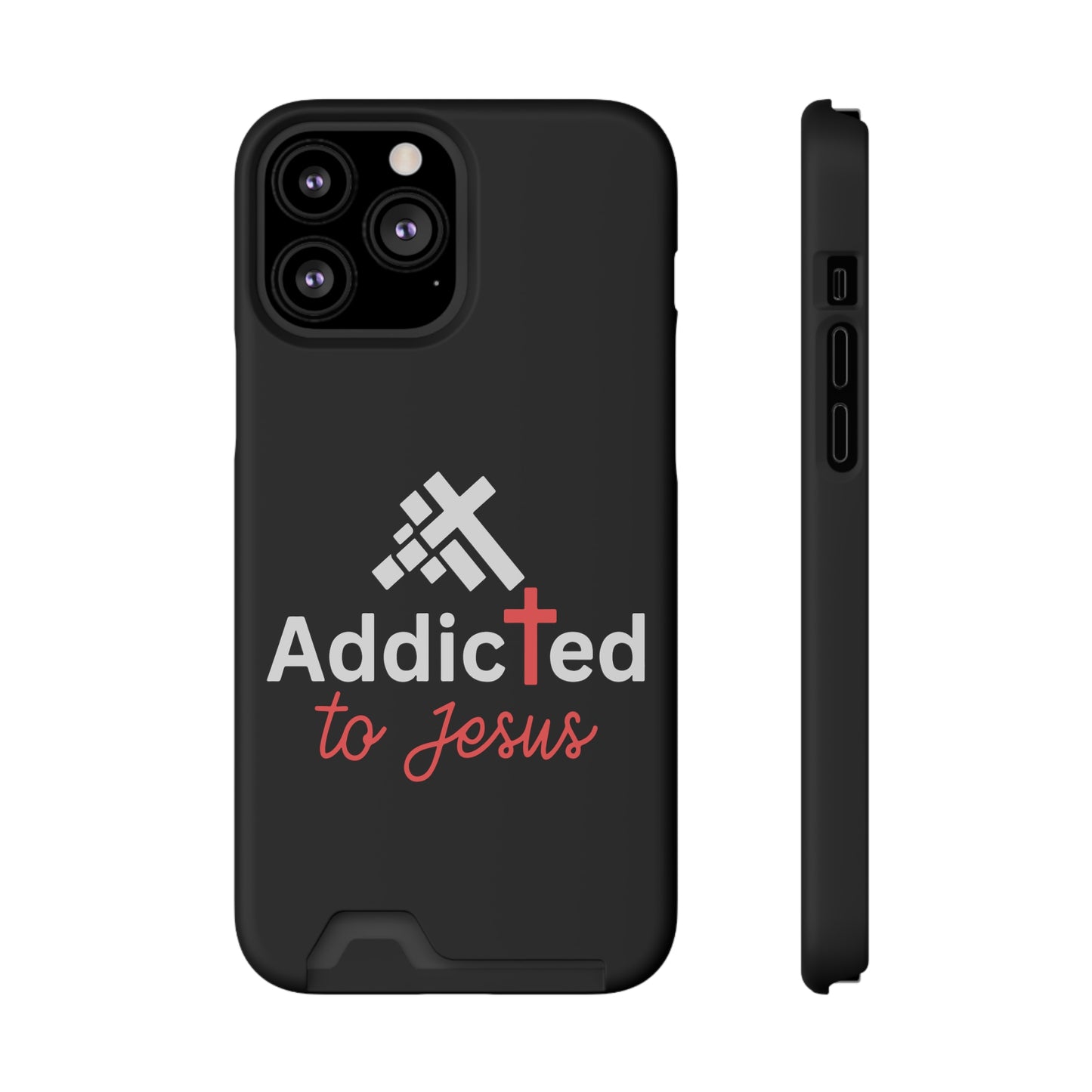 Addicted To Jesus Christian Phone Case With Card Holder Printify