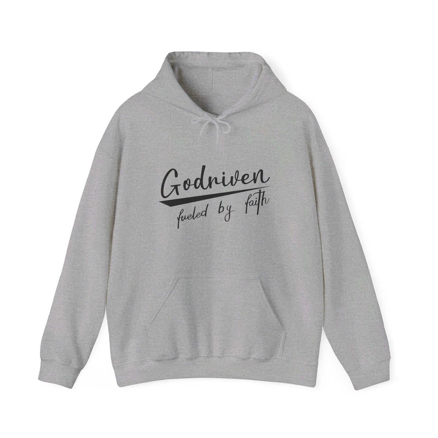 Godriven Fueled By Faith Unisex Christian Pullover Hooded Sweatshirt