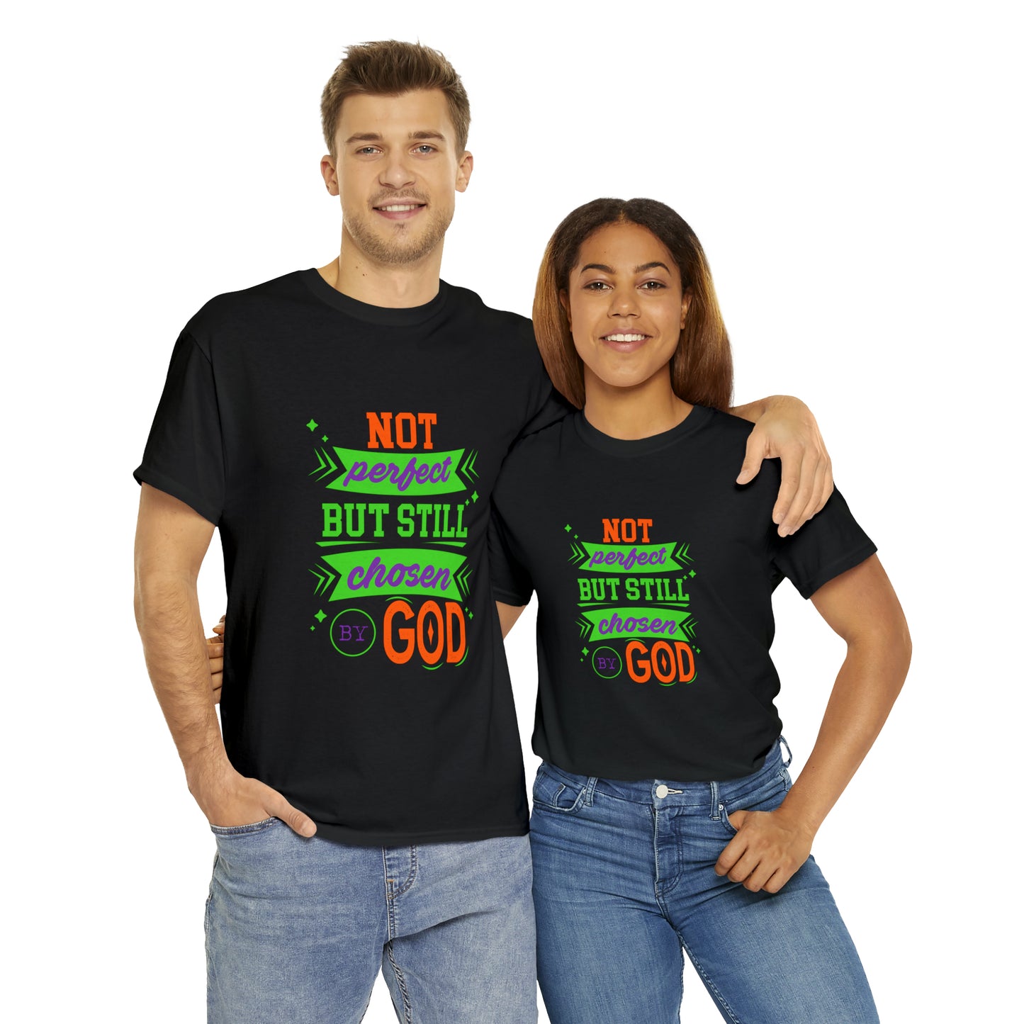 Not Perfect But Still Chosen By God Unisex Heavy Cotton Tee