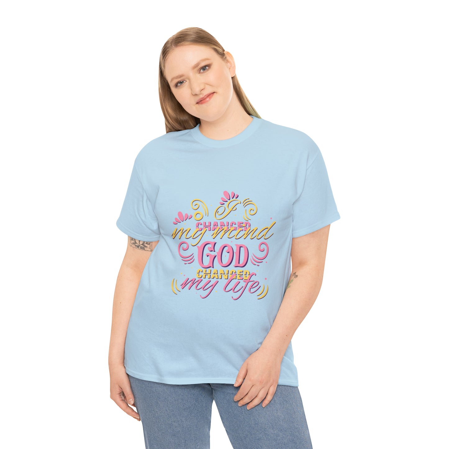 I Changed My Mind God Changed My Life Unisex Heavy Cotton Tee