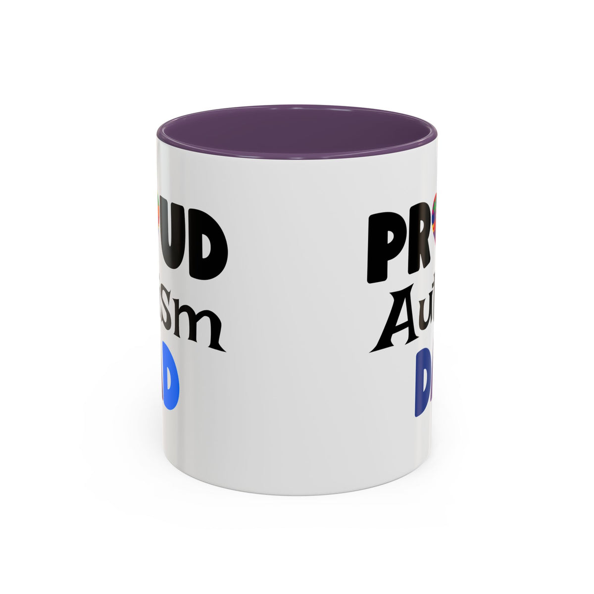 Proud Autism Dad Accent Coffee Mug - Perfect Gift for Fathers