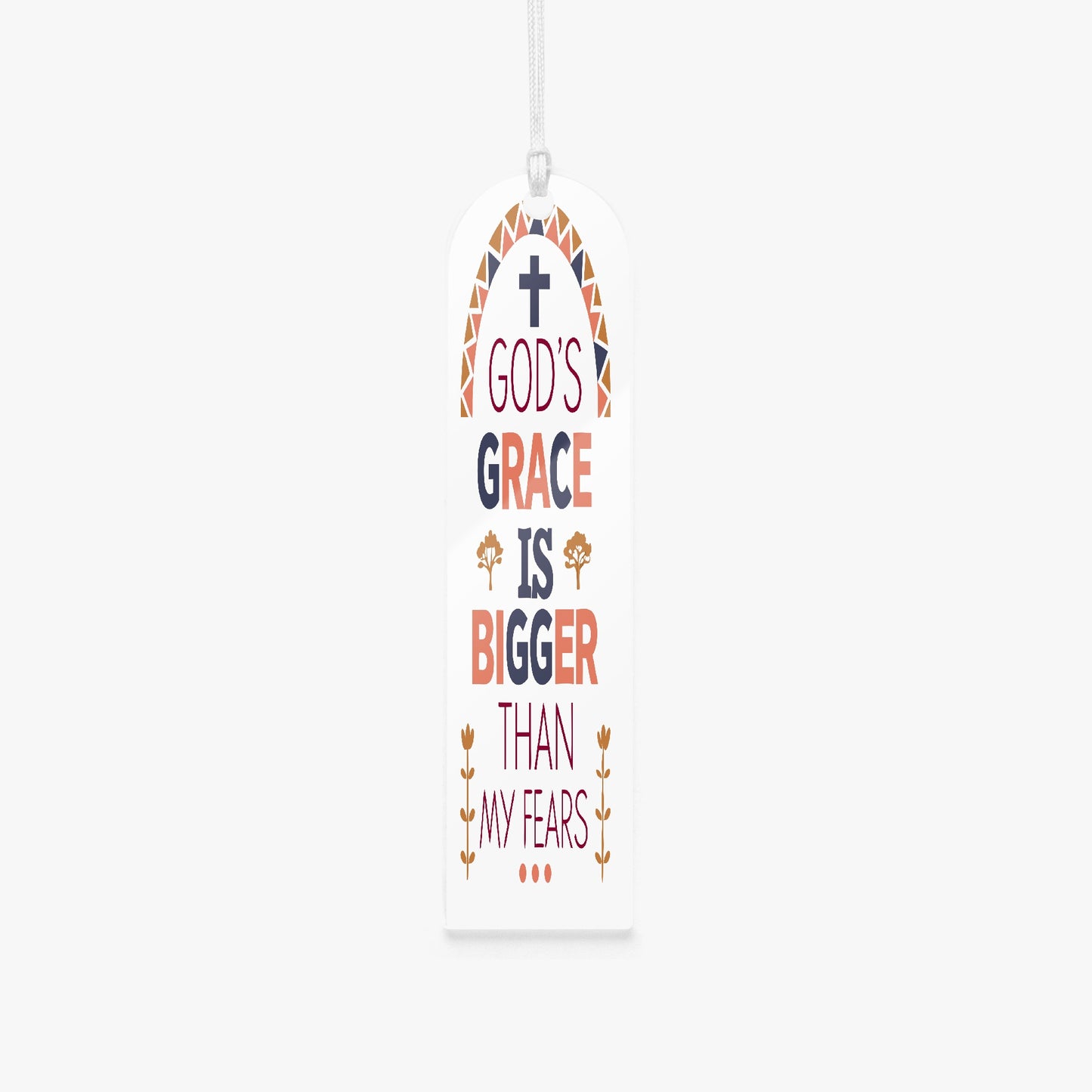 His Grace Christian Arch Acrylic Bookmark - ClaimedbyGodDesigns