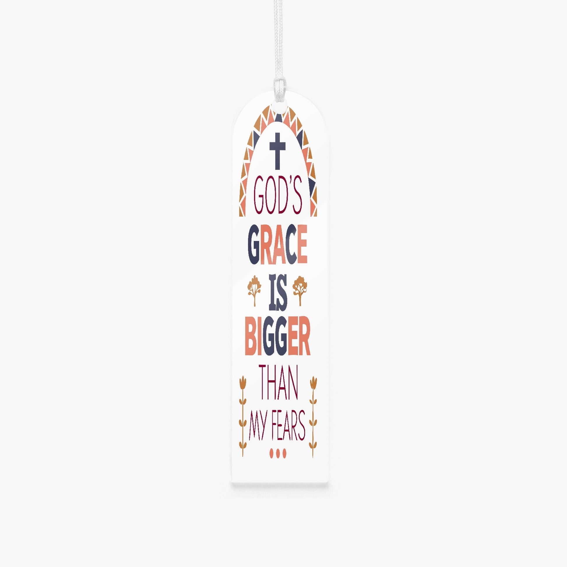 His Grace Christian Arch Acrylic Bookmark - ClaimedbyGodDesigns