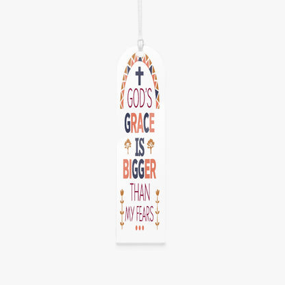 His Grace Christian Arch Acrylic Bookmark - ClaimedbyGodDesigns