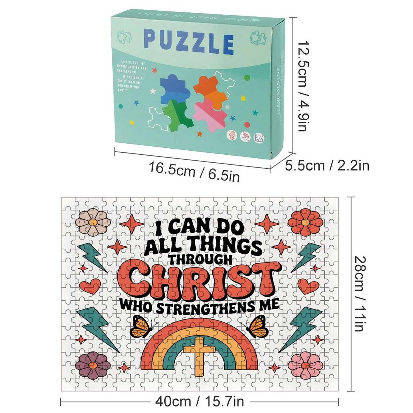 I Can Do All Things Christian  Horizontal Wooden Puzzle