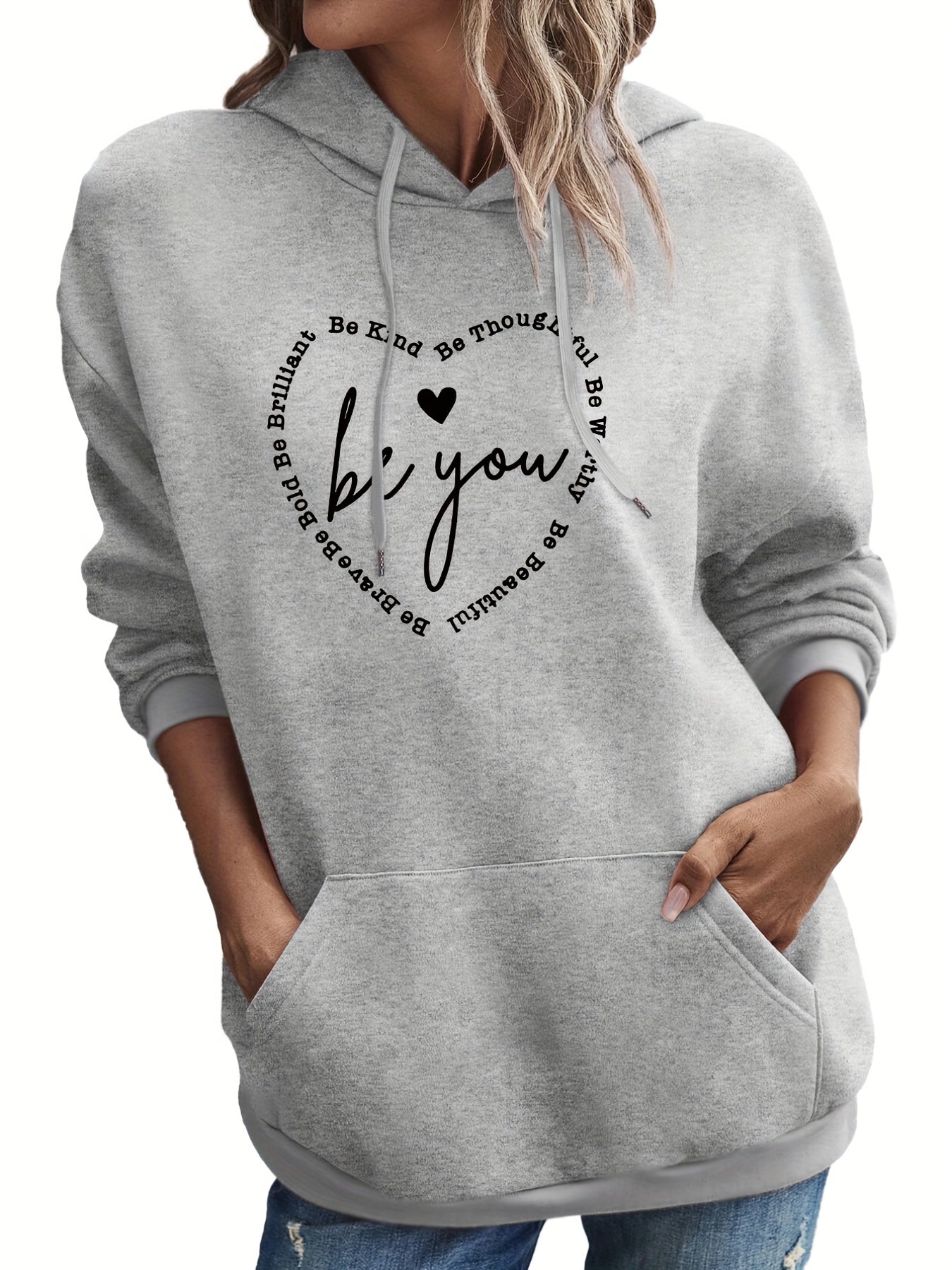 Be You Women's Christian Pullover Hooded Sweatshirt claimedbygoddesigns