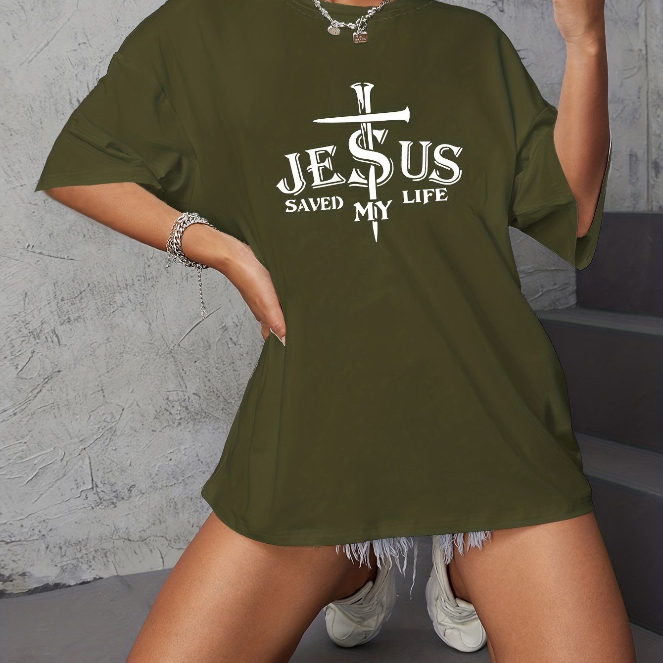 Jesus Saved My Life Women's Christian T-shirt claimedbygoddesigns