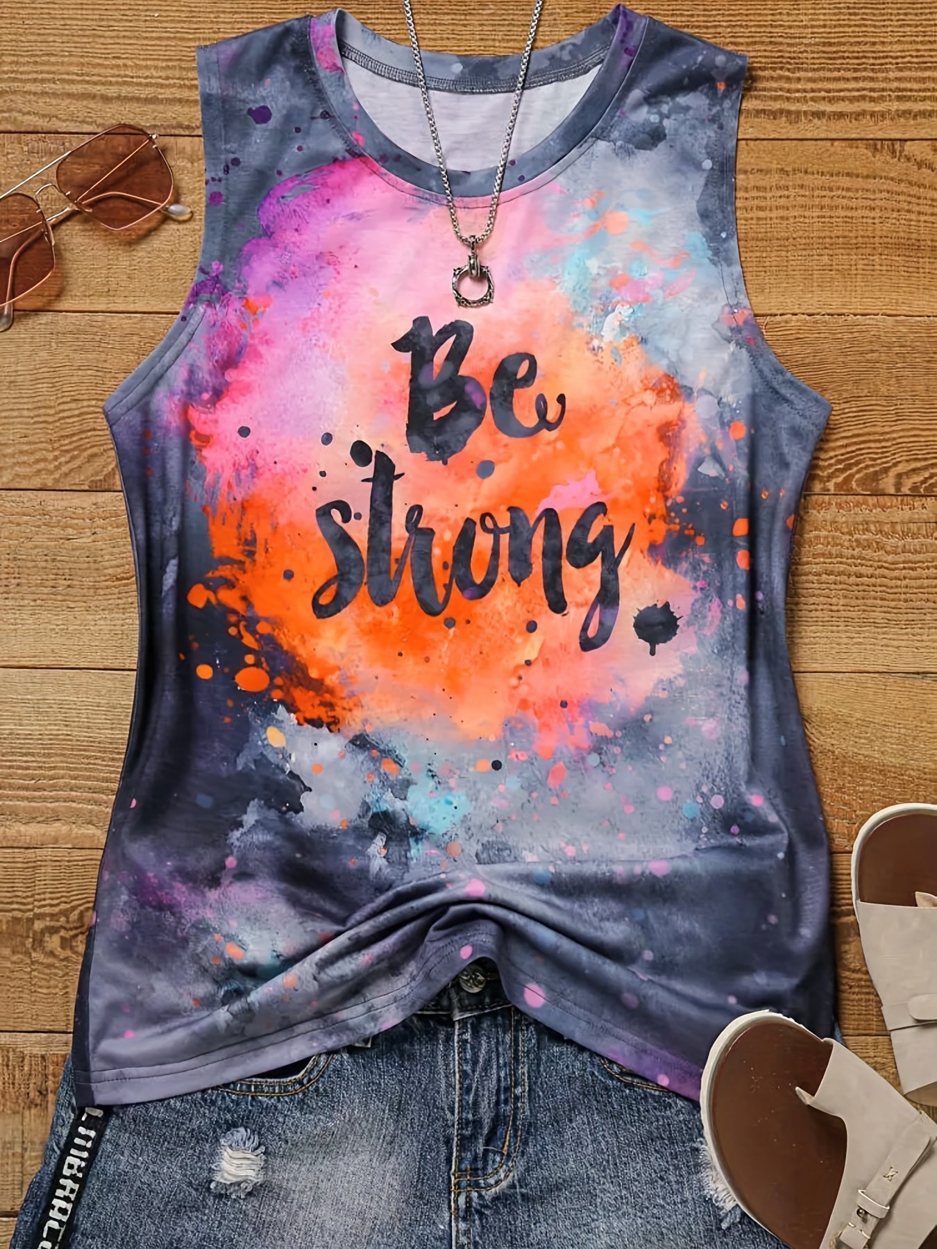 Be Strong Women's Christian Tank Top claimedbygoddesigns