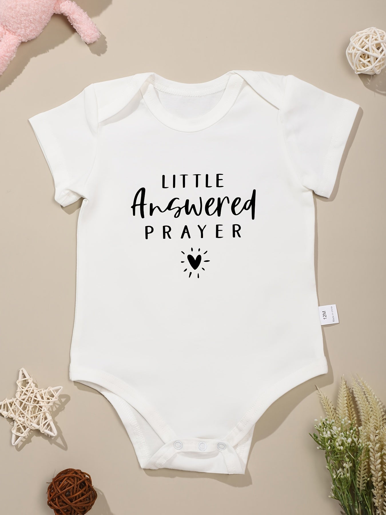 Little Answered Prayer Christian Baby Onesie claimedbygoddesigns