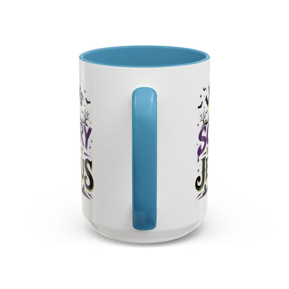Coffee Mug — “Life Is Scary Without Jesus” Halloween Christian Accent Mug (11/15oz)