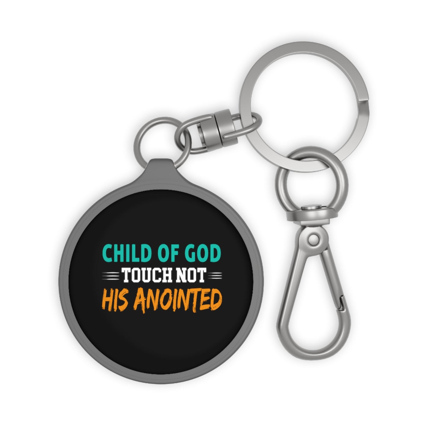 Child Of God Touch Not His Anointed Christian Key Fob Printify