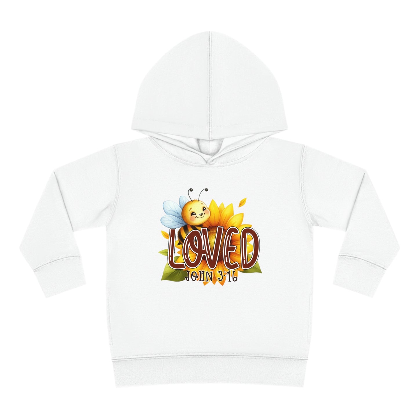 John 3:16 Loved Christian Toddler Pullover Fleece Hooded Sweatshirt