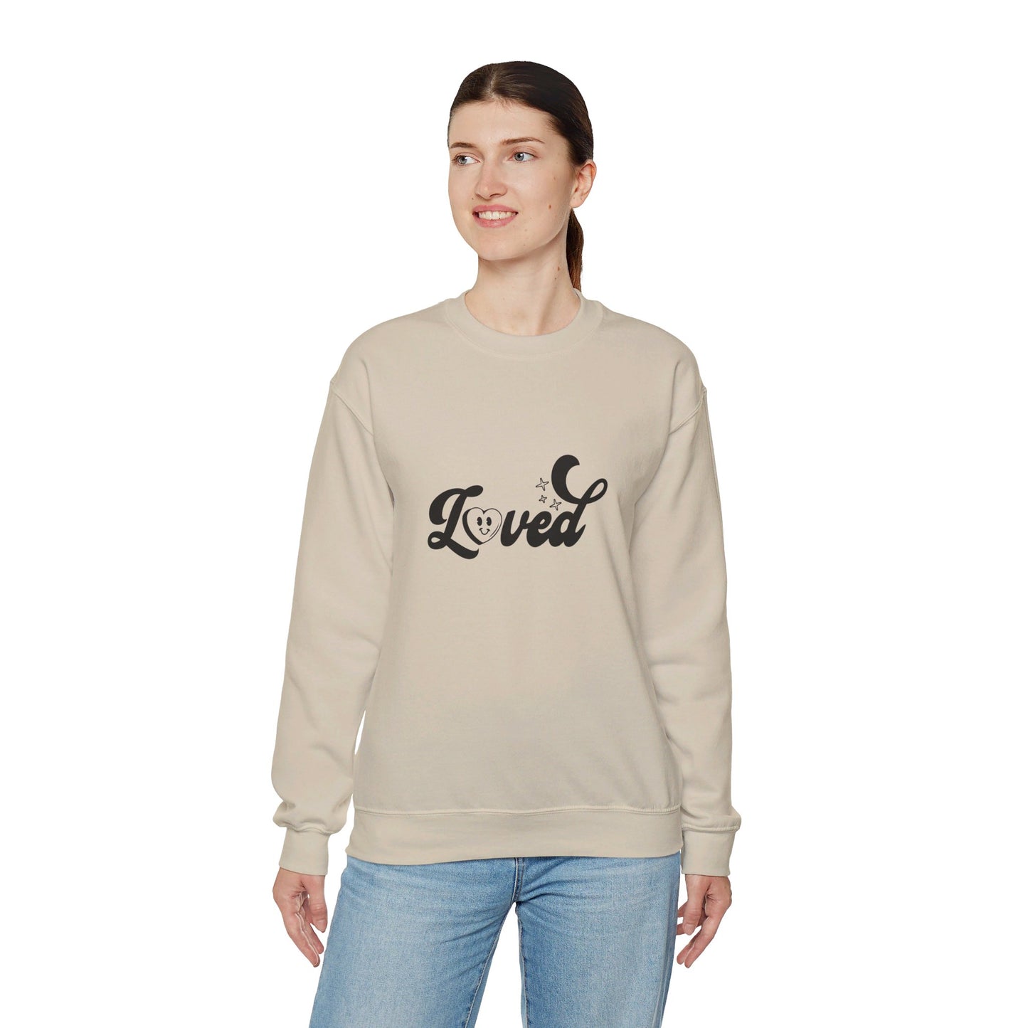 Romans 5:8 You Are Loved More Than You Will Ever Know Unisex Heavy Blend™ Crewneck Christian Sweatshirt