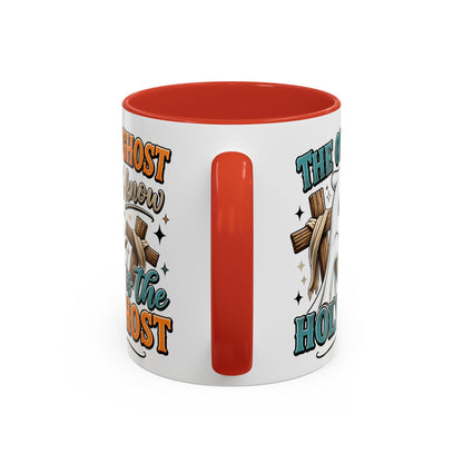 Accent Mug — "The Only Ghost I Know Is the Holy Ghost" Christian Halloween Coffee Cup