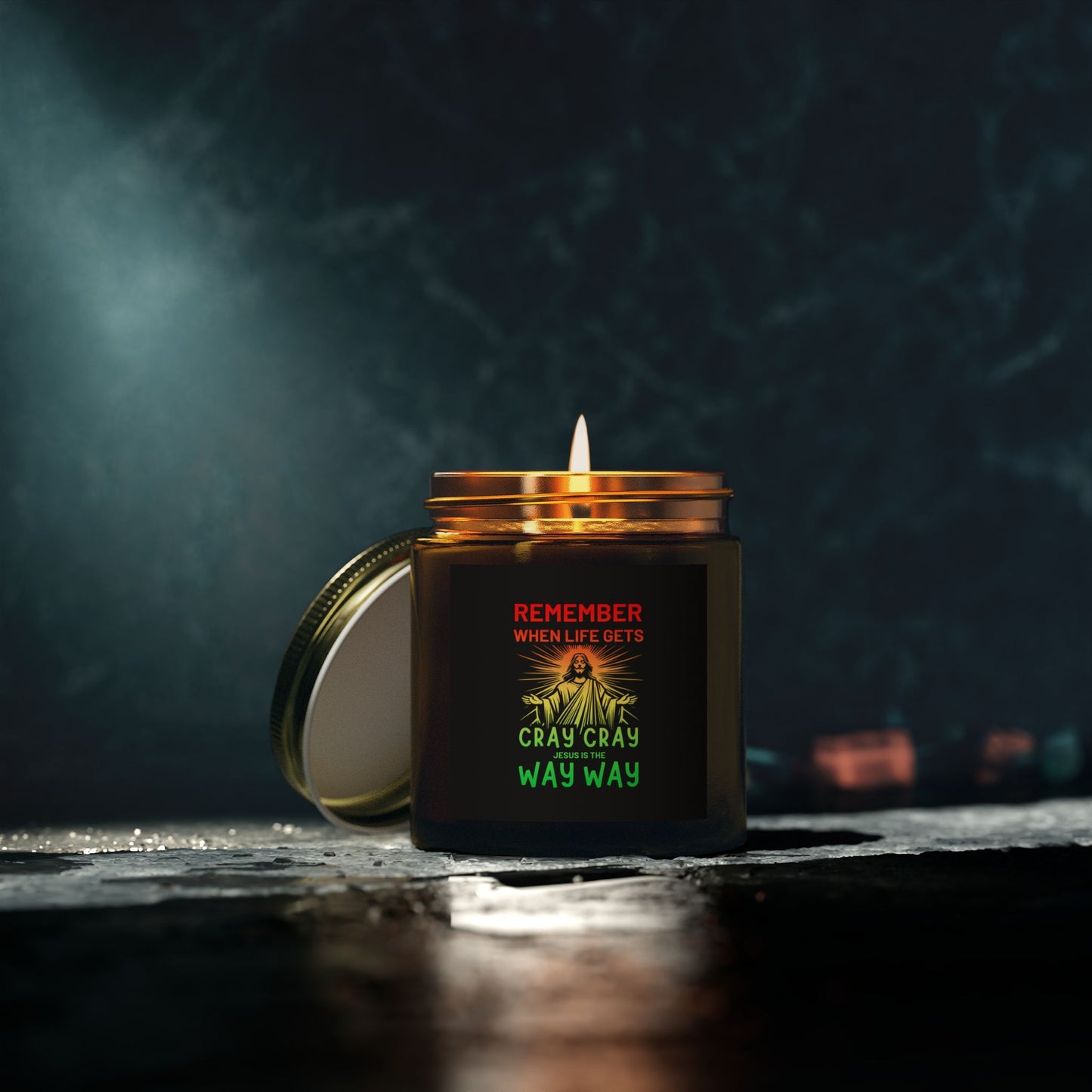 Remember When Life Gets Cray Cray Jesus Is The Way Way Christian Scented Candle (4oz, 9oz)