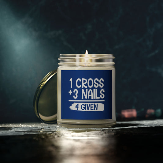 1 Cross 3 Nails 4 Given Christian Scented Candle (4oz, 9oz)