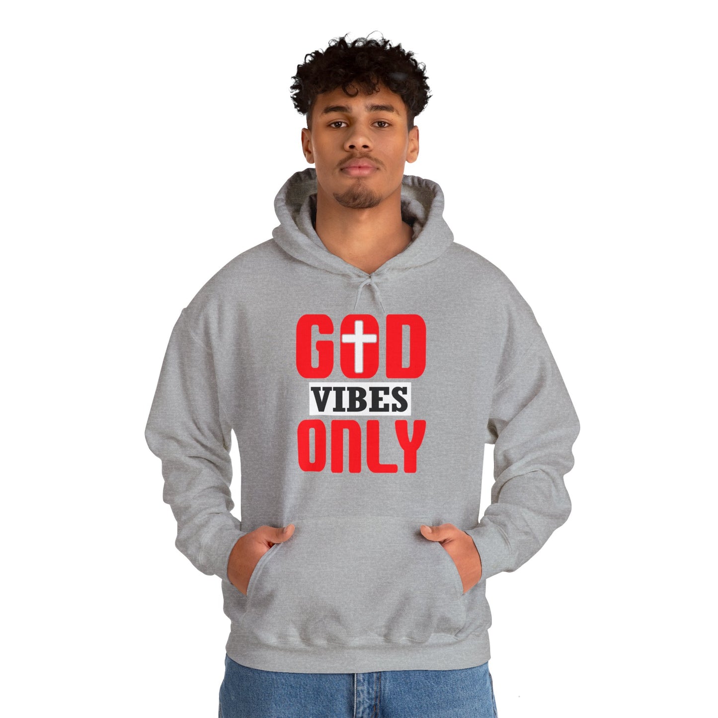 God Vibes Only Unisex Christian Hooded Pullover Sweatshirt