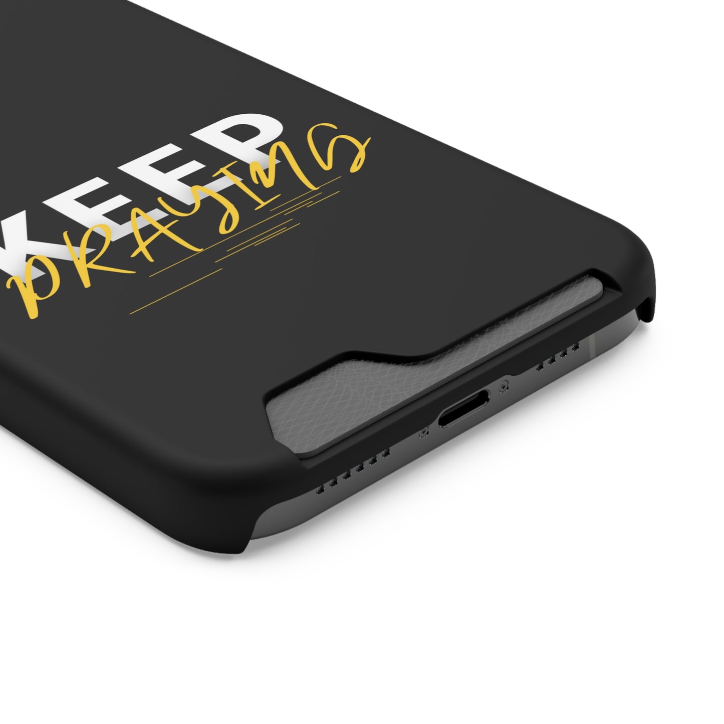 Keep Praying Christian Phone Case With Card Holder Printify