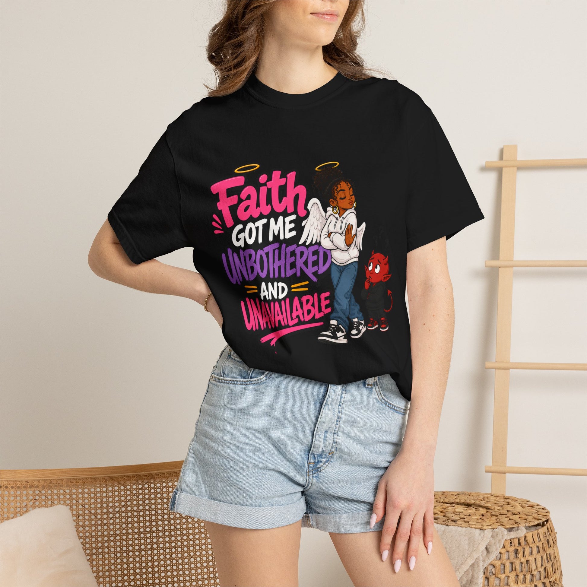 Faith Got Me Unbothered T-Shirt — Christian Inspirational Graphic Tee - ClaimedbyGodDesigns