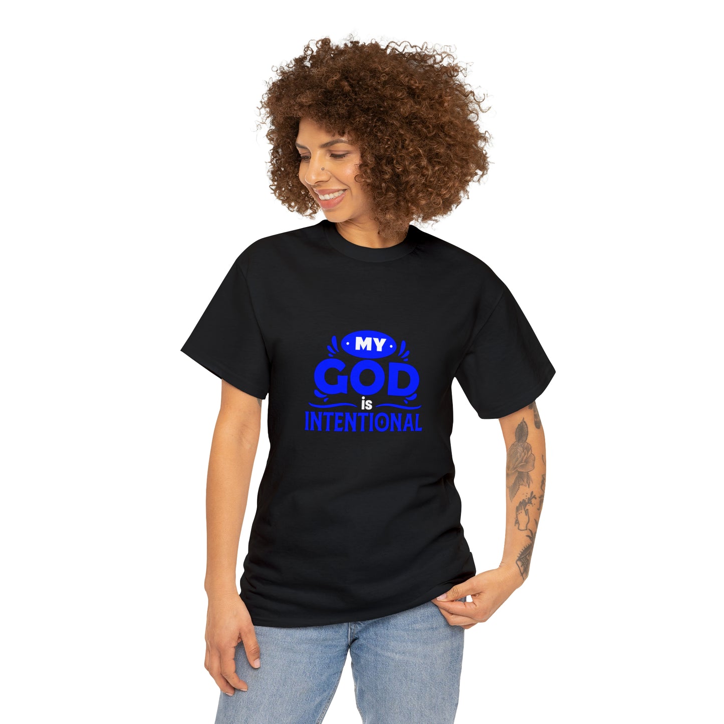 My God Is Intentional Unisex Heavy Cotton Tee