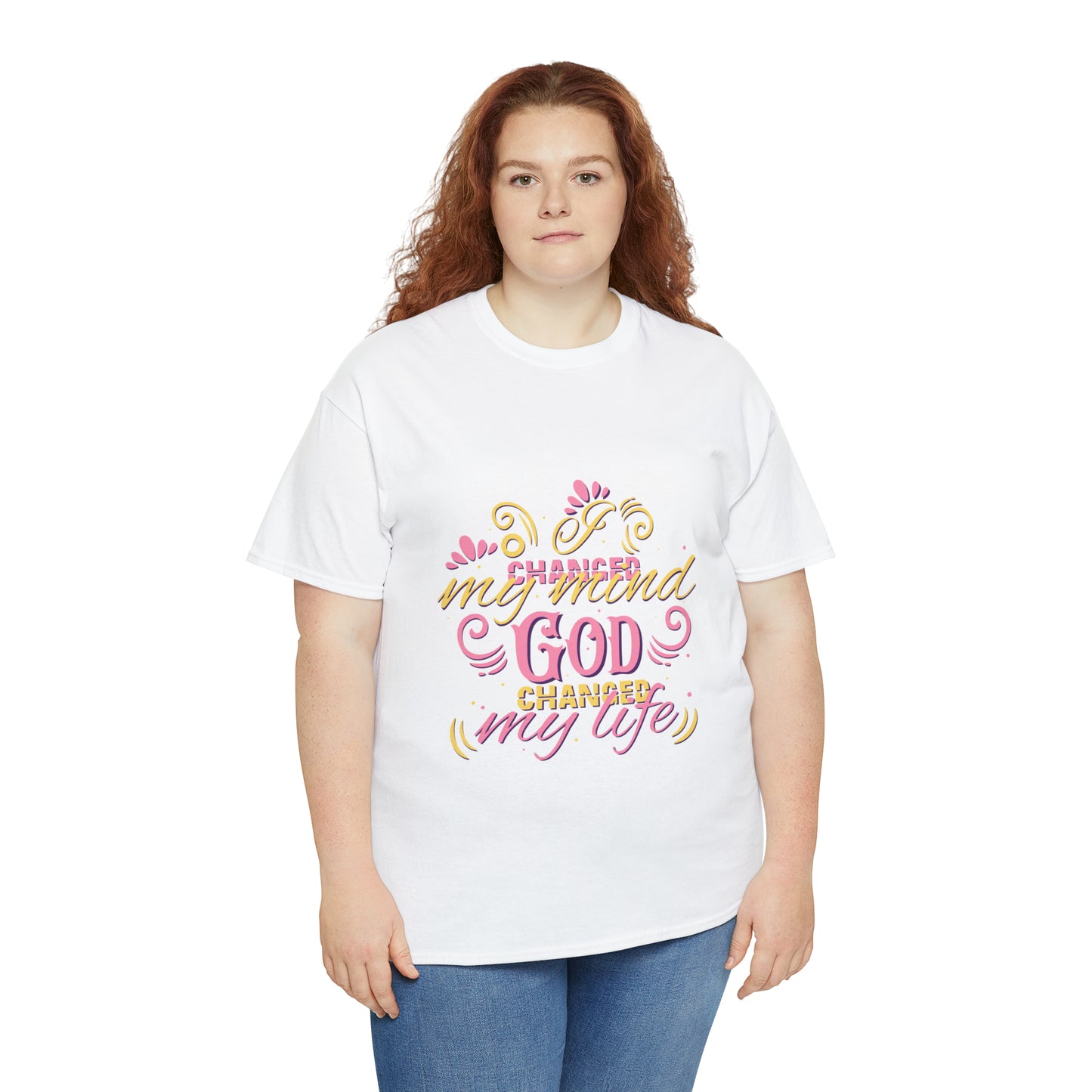 I Changed My Mind God Changed My Life Unisex Heavy Cotton Tee