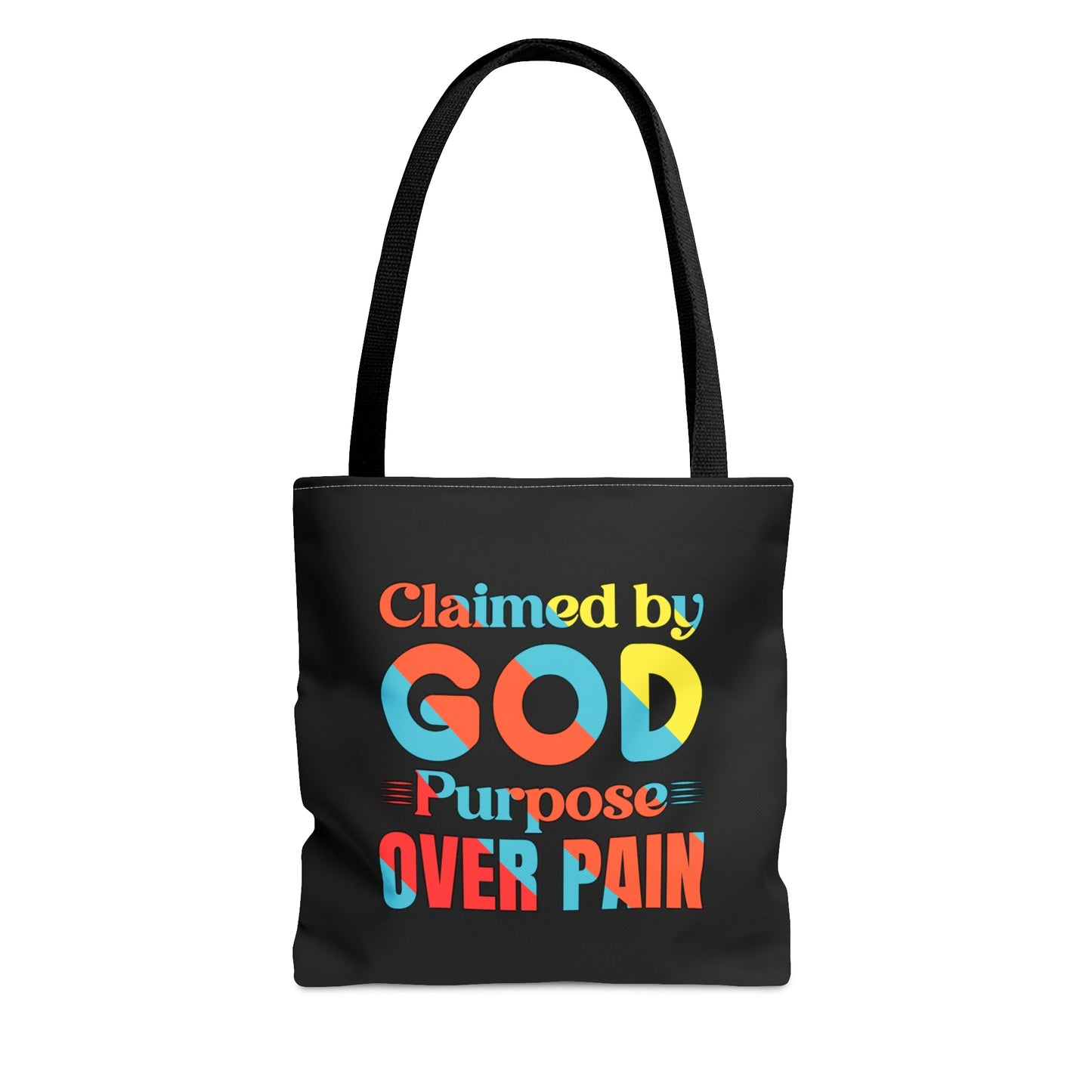 Claimed By God Purpose Over Pain Christian Tote Bag Printify