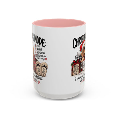 Christmas Mode: Jesus, Pajamas, Good Coffee Dog Coffee Mug