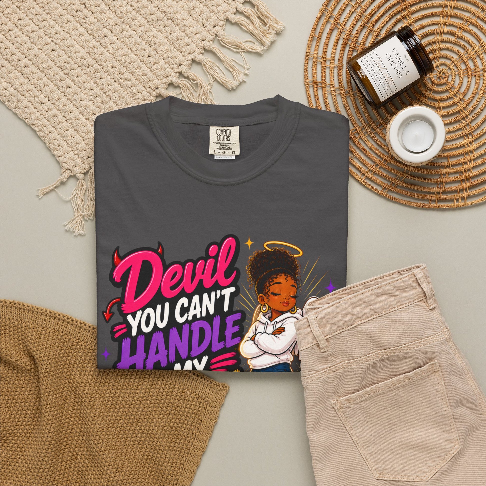 Devil You Can't Handle My Glow Up T-Shirt — Angel Girl Graphic Tee - ClaimedbyGodDesigns