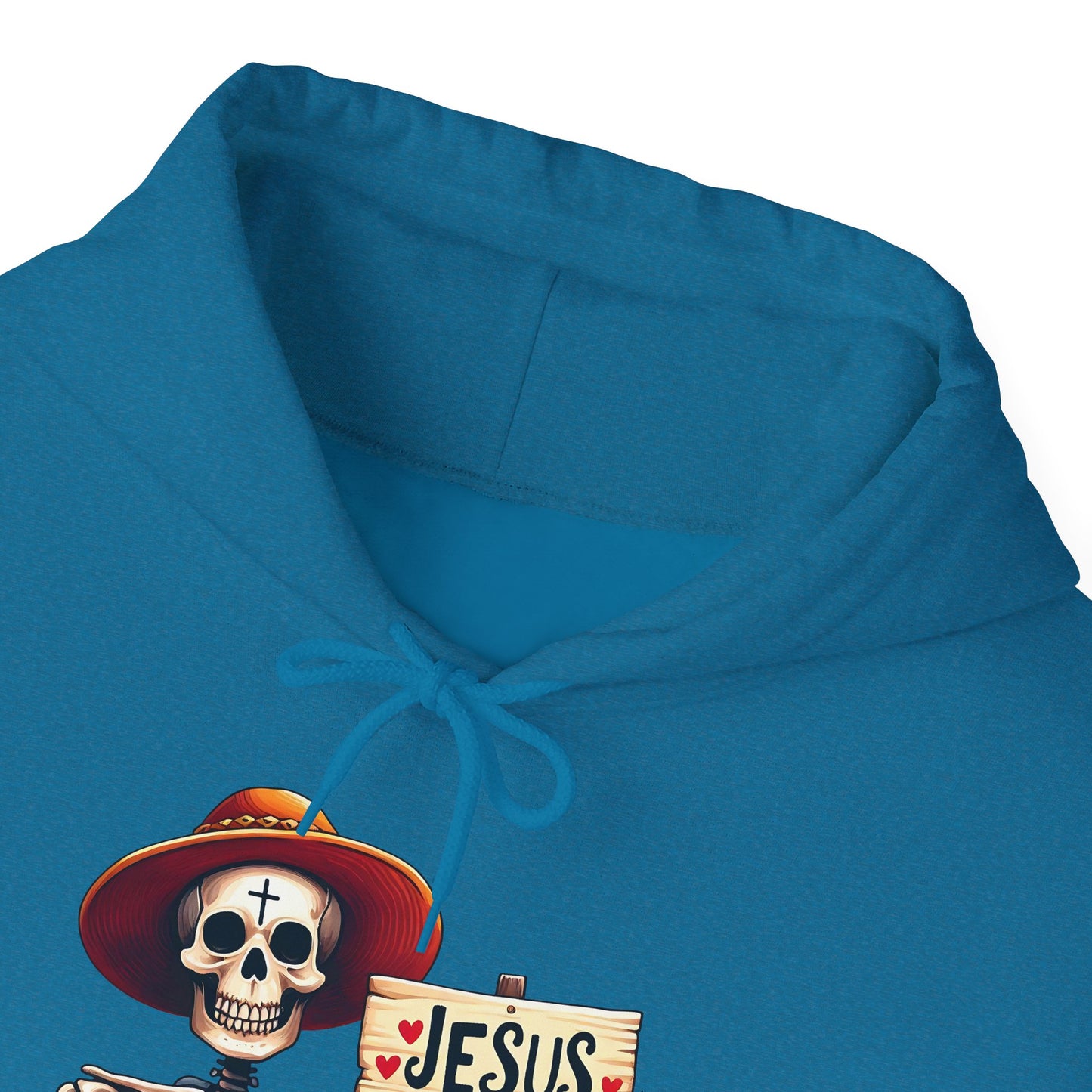 Jesus Loves You To The Bone (Halloween Themed) Unisex Christian Hooded Pullover Sweatshirt