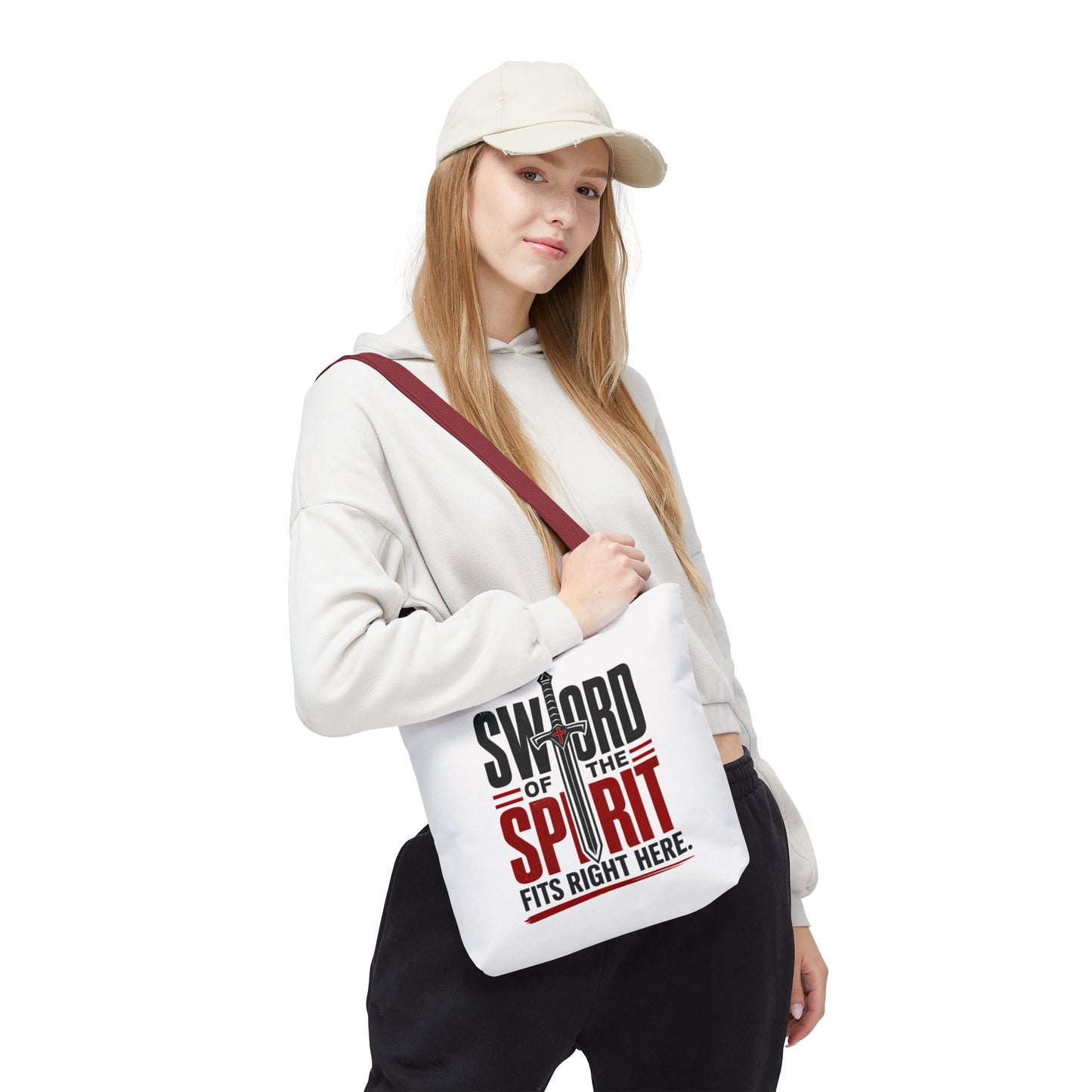 Sword of the Spirit Tote Bag — Christian Faith Inspirational Canvas Tote - ClaimedbyGodDesigns