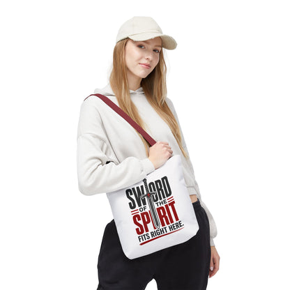Sword of the Spirit Tote Bag — Christian Faith Inspirational Canvas Tote - ClaimedbyGodDesigns